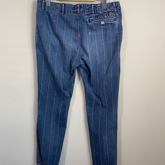 Polo Ralph Lauren Women's Thin Stripe Blue Jeans Size 6 - Picture 7 of 15